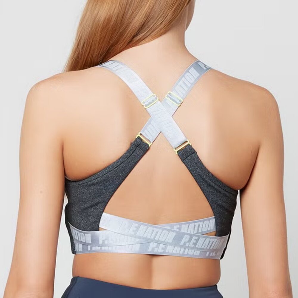 P.E. Nation "Reaction" cutout stretch Sports Bra